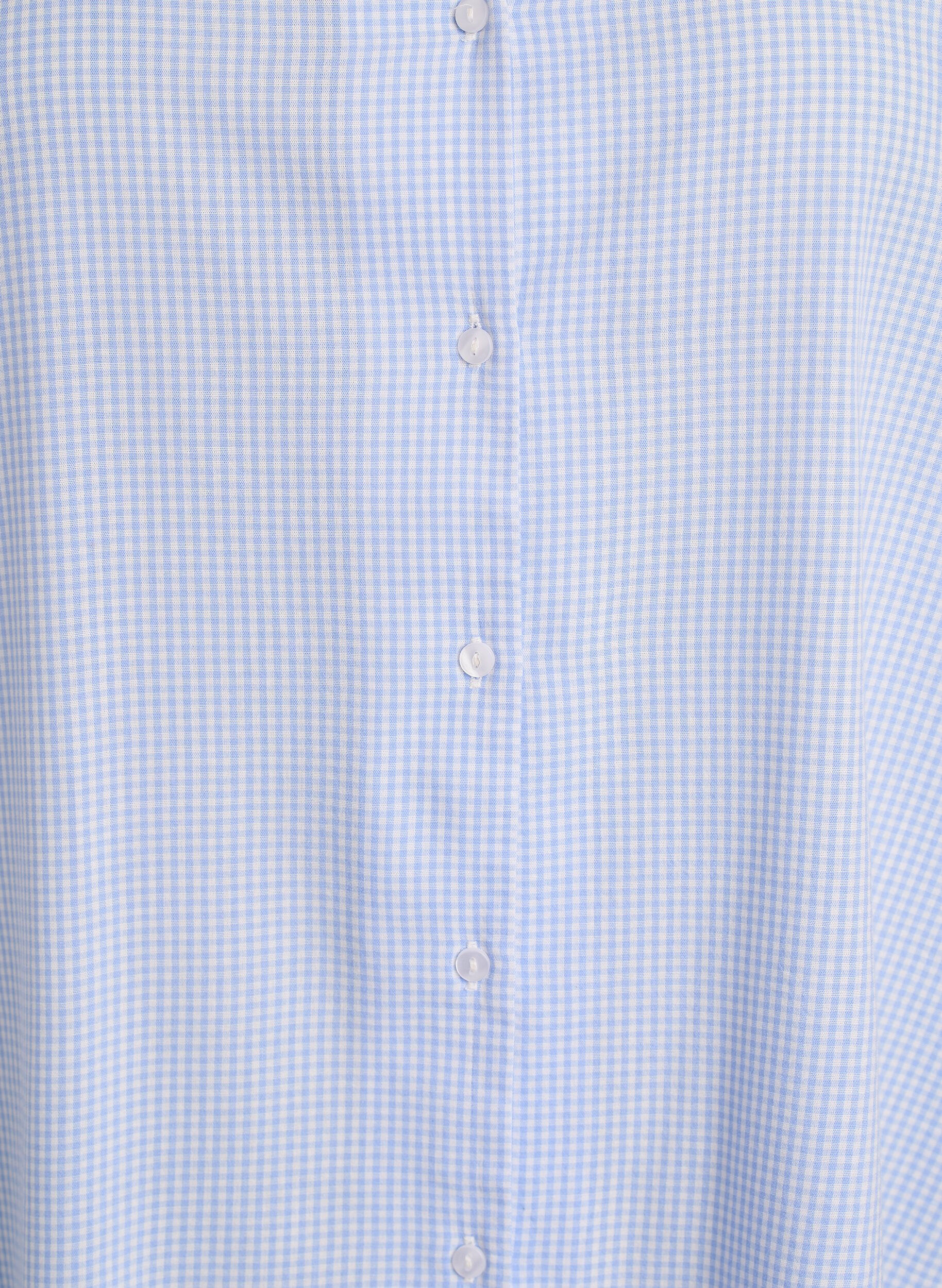 Zizzi Tunique &agrave; carreaux avec manches 3/4, Bleu Clair, Packshot image number 2