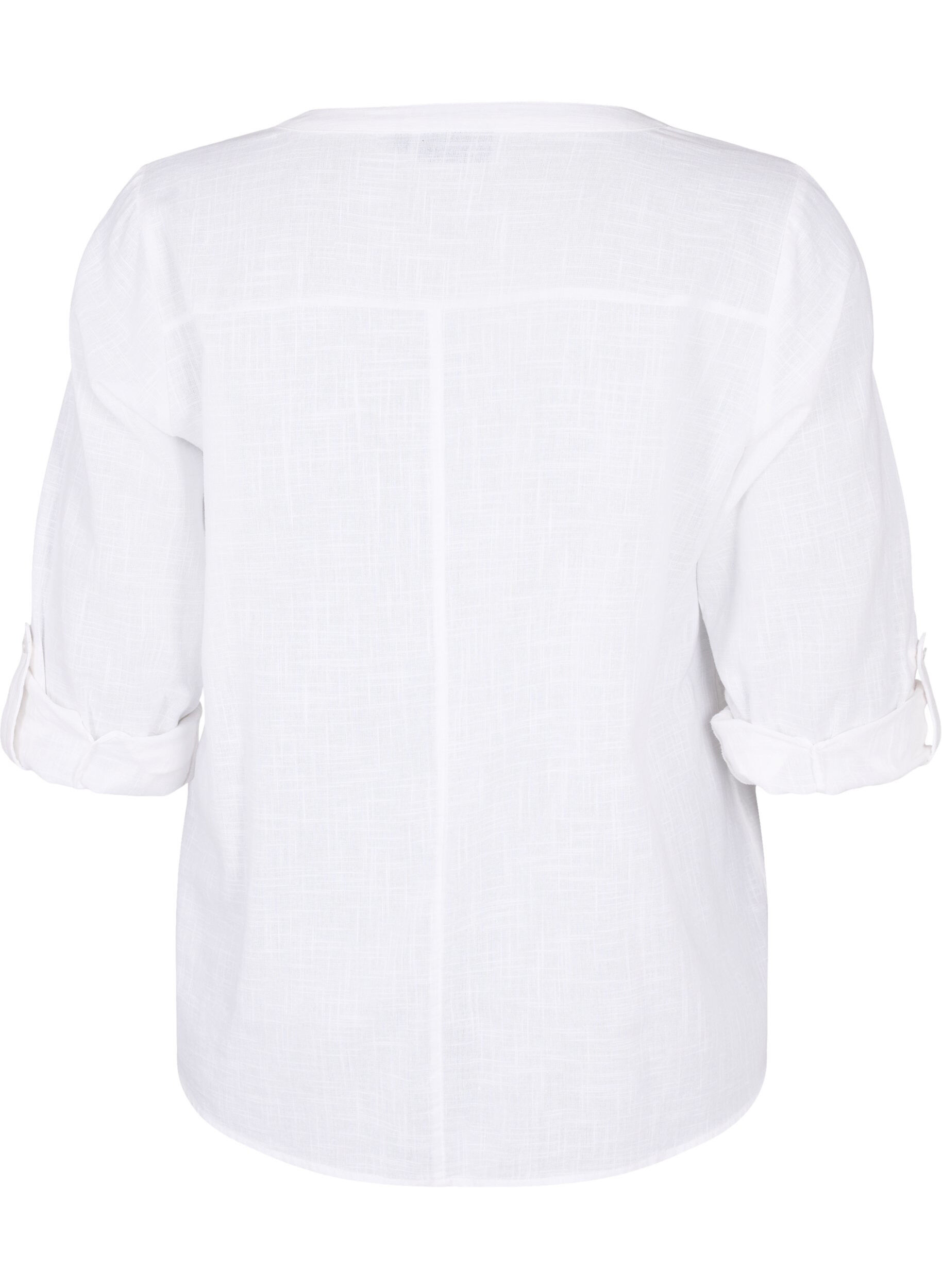 ZizziBlouse van katoen met v-hals, Bright White, Packshot image number 1