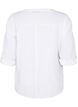 Blouse van katoen met v-hals, Bright White, Packshot image number 1