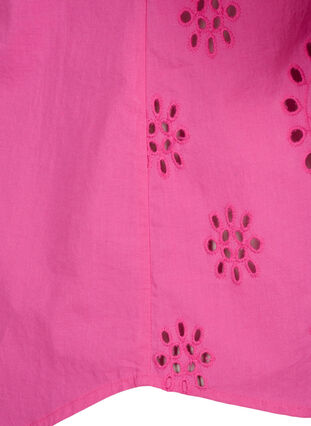 Shirtblouse met Engels borduurwerk en 3/4-mouwen, Raspberry Rose, Packshot image number 3