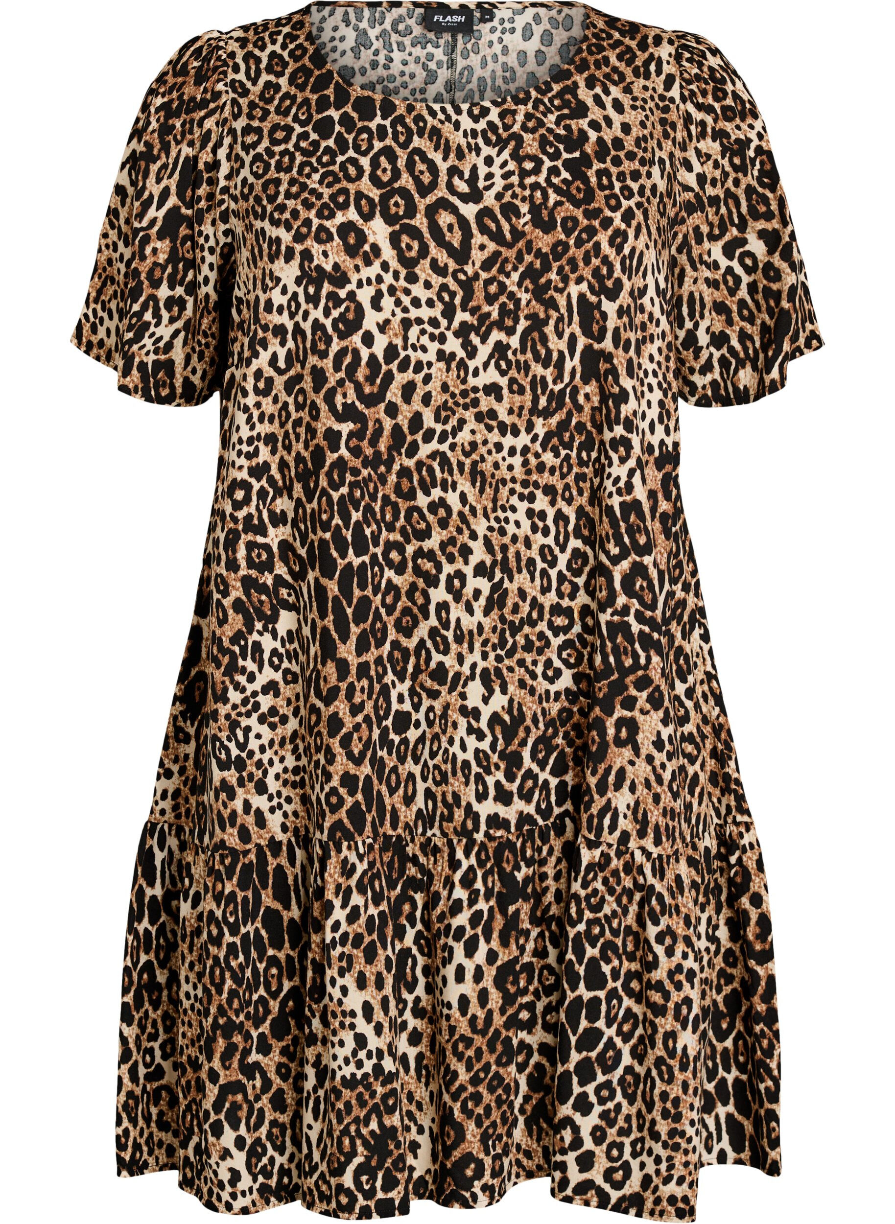 FLASH - Robe en viscose avec d&eacute;coupe