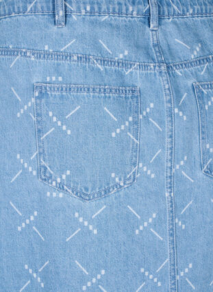 Jupe en jean avec motif, Light blue denim, Packshot image number 3