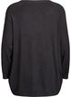 Blouse en maille avec boutons sur le c&ocirc;t&eacute;, Noir, Packshot image number 1