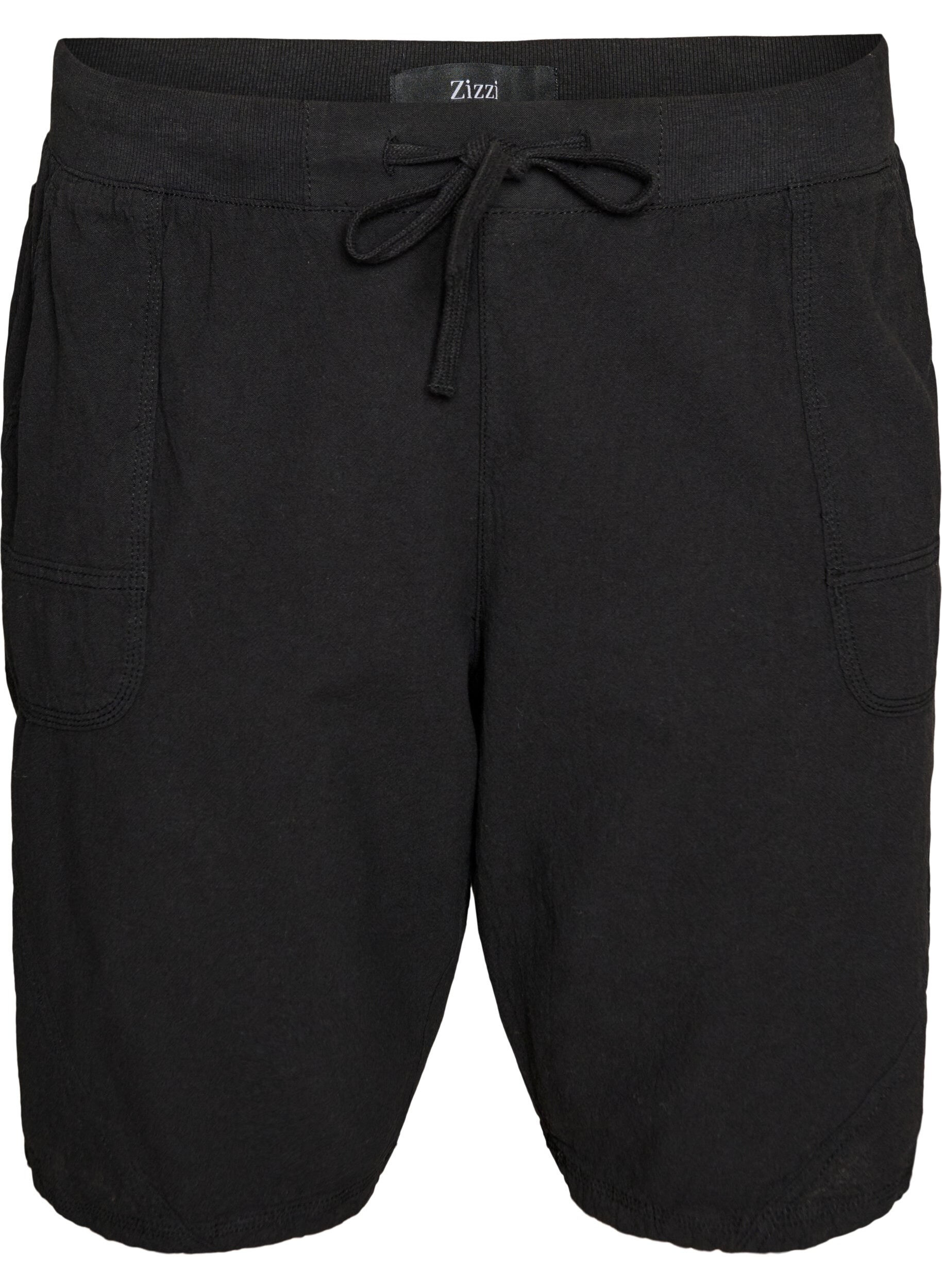 Losse katoenen short met zakken