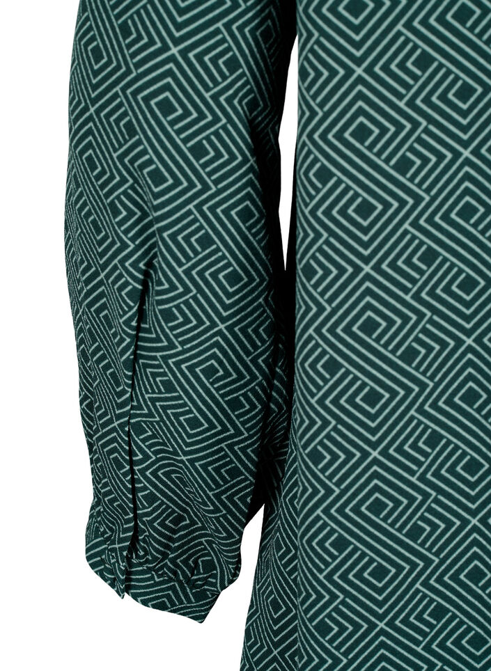 Robe à col en V avec imprimé, Scarab Graphic AOP, Packshot image number 3