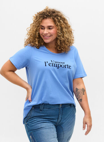 T-shirt à manches courtes avec imprimé, Ultramarine / N.Sky, Model image number 0