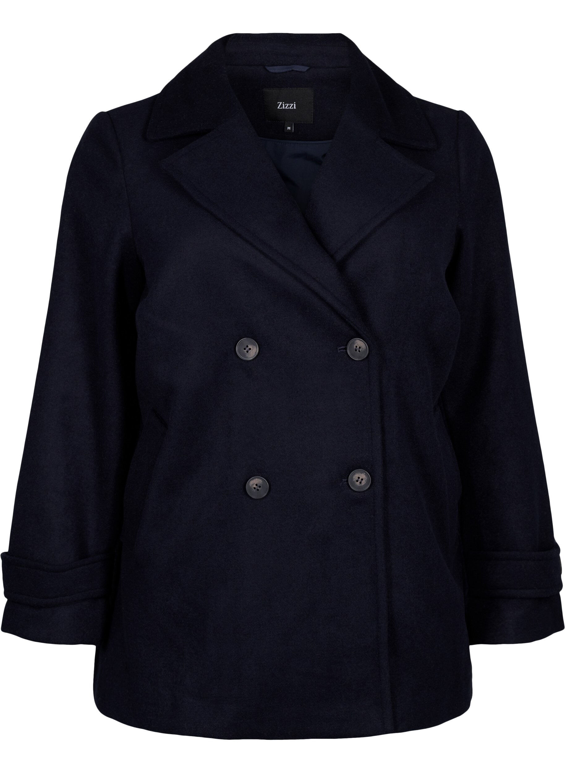 Manteau court &agrave; boutonnage crois&eacute;