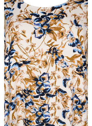 Robe en viscose à manches courtes avec imprimé cachemire, Ecru Flower, Packshot image number 2