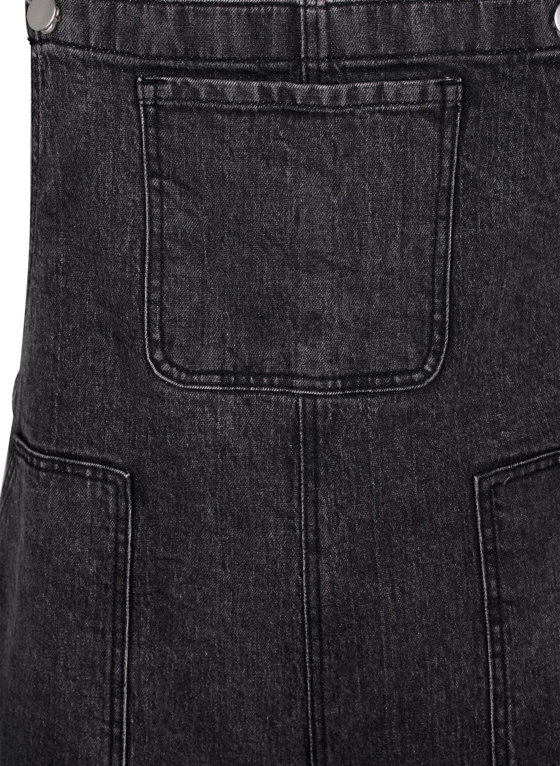 ZizziDenim overalls, Dark Grey Denim, Packshot image number 2