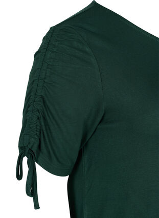 Viscose jurk met korte mouwen en koordjes, Scarab, Packshot image number 3