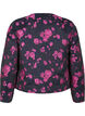 Jacquard jas met bloemenprint, Black w. Red Rose, Packshot image number 1