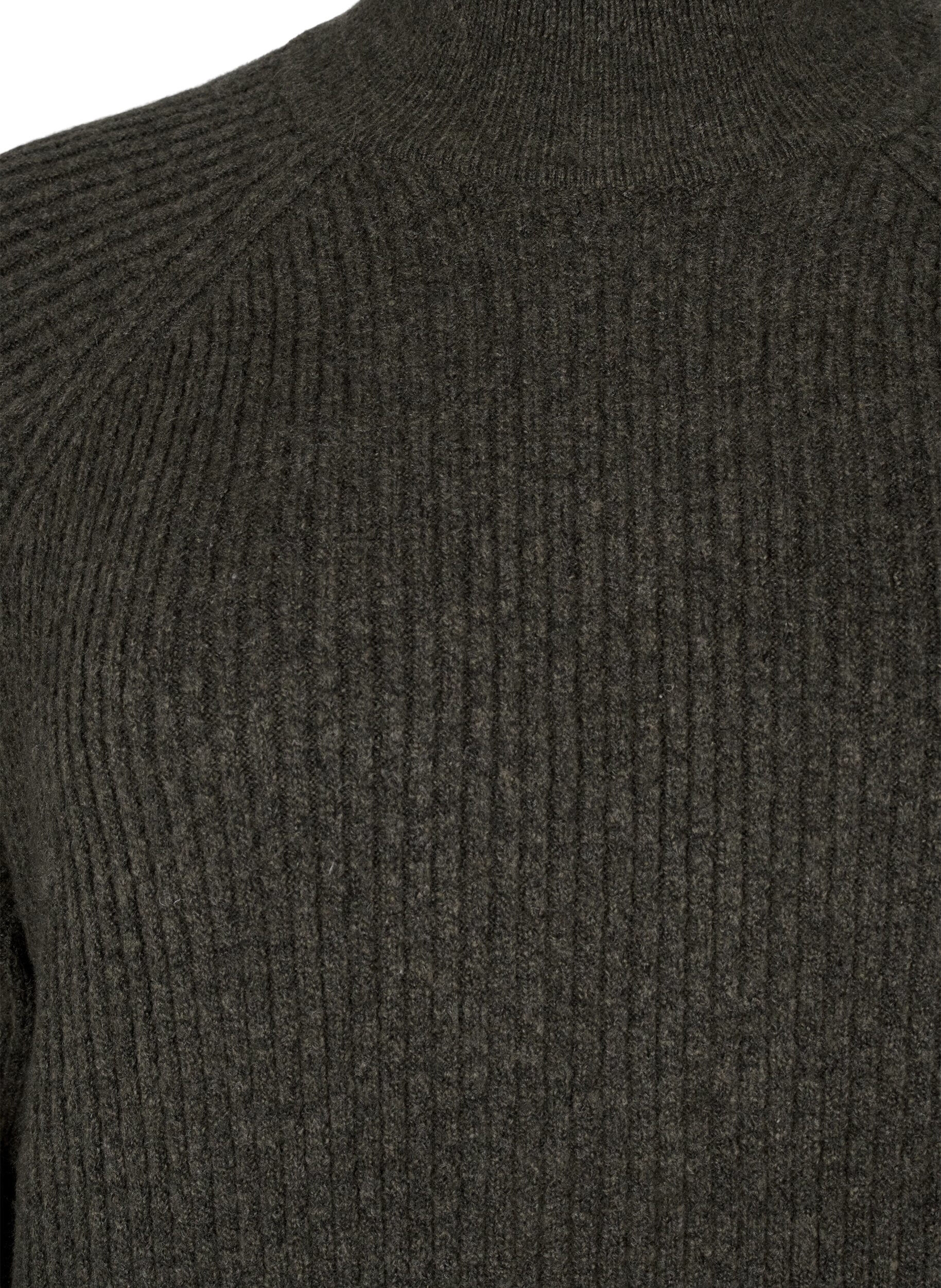 ZizziJurk van gebreide stof met lange mouwen en hoge hals, Sea Turtle Mel., Packshot image number 2