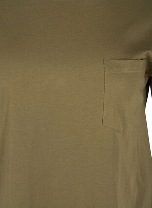 T-shirt avec poche poitrine en coton bio, Ivy Green, Packshot image number 2