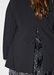 Blazer met split aan de achterkant en strikdetail, Zwart, Model image number 4
