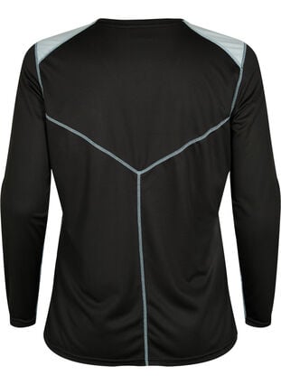 Ski-onderhemd met kleurenblok, Black w. Gray Mist, Packshot image number 1