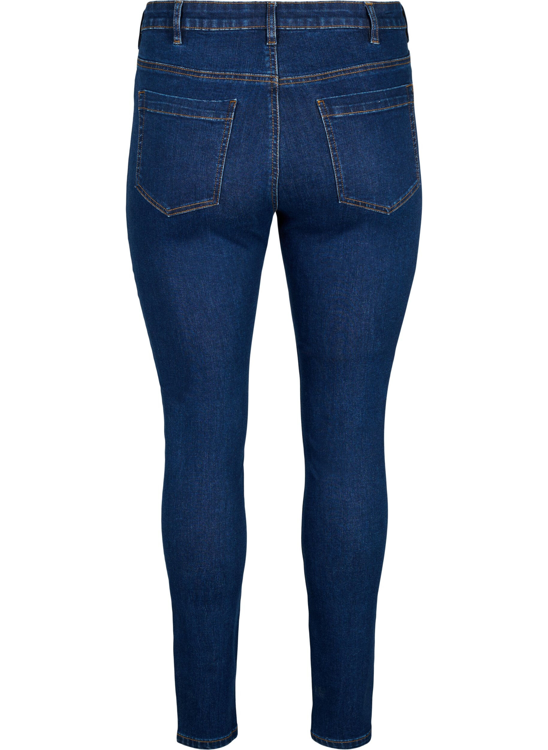 Zizzi Jean Amy taille haute et coupe super slim, Bleu, Packshot image number 1