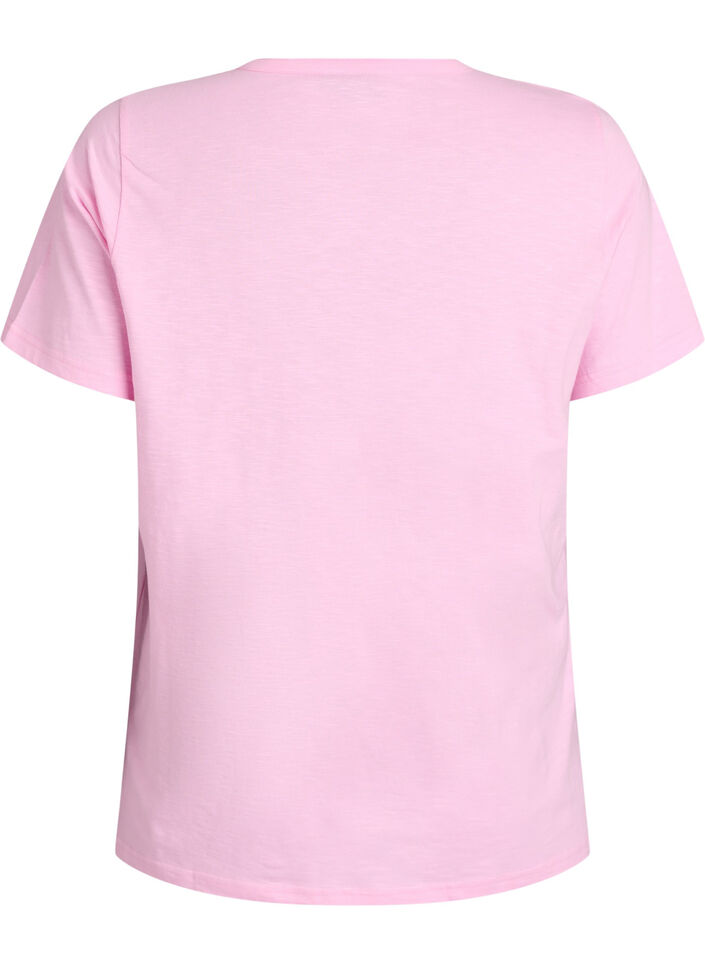 T-shirt met knoopdetail, Roze, Packshot image number 1