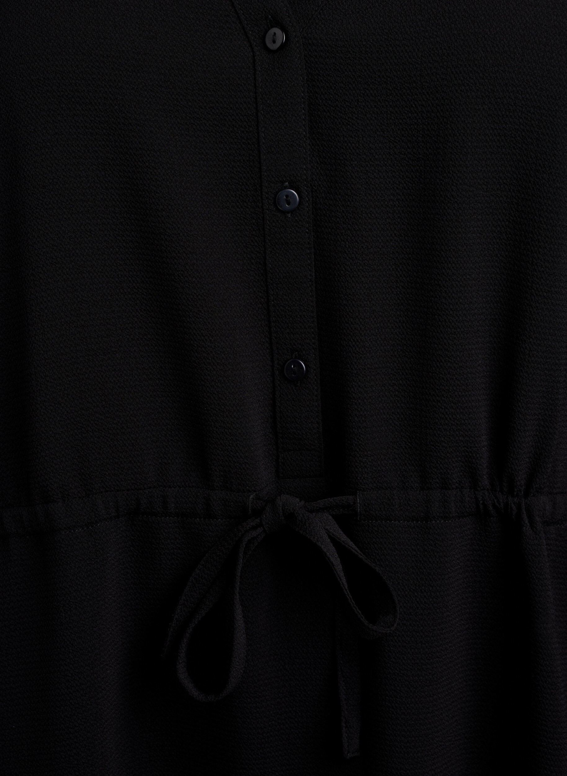 ZizziKnielange jurk met strikceintuur, Zwart, Packshot image number 2