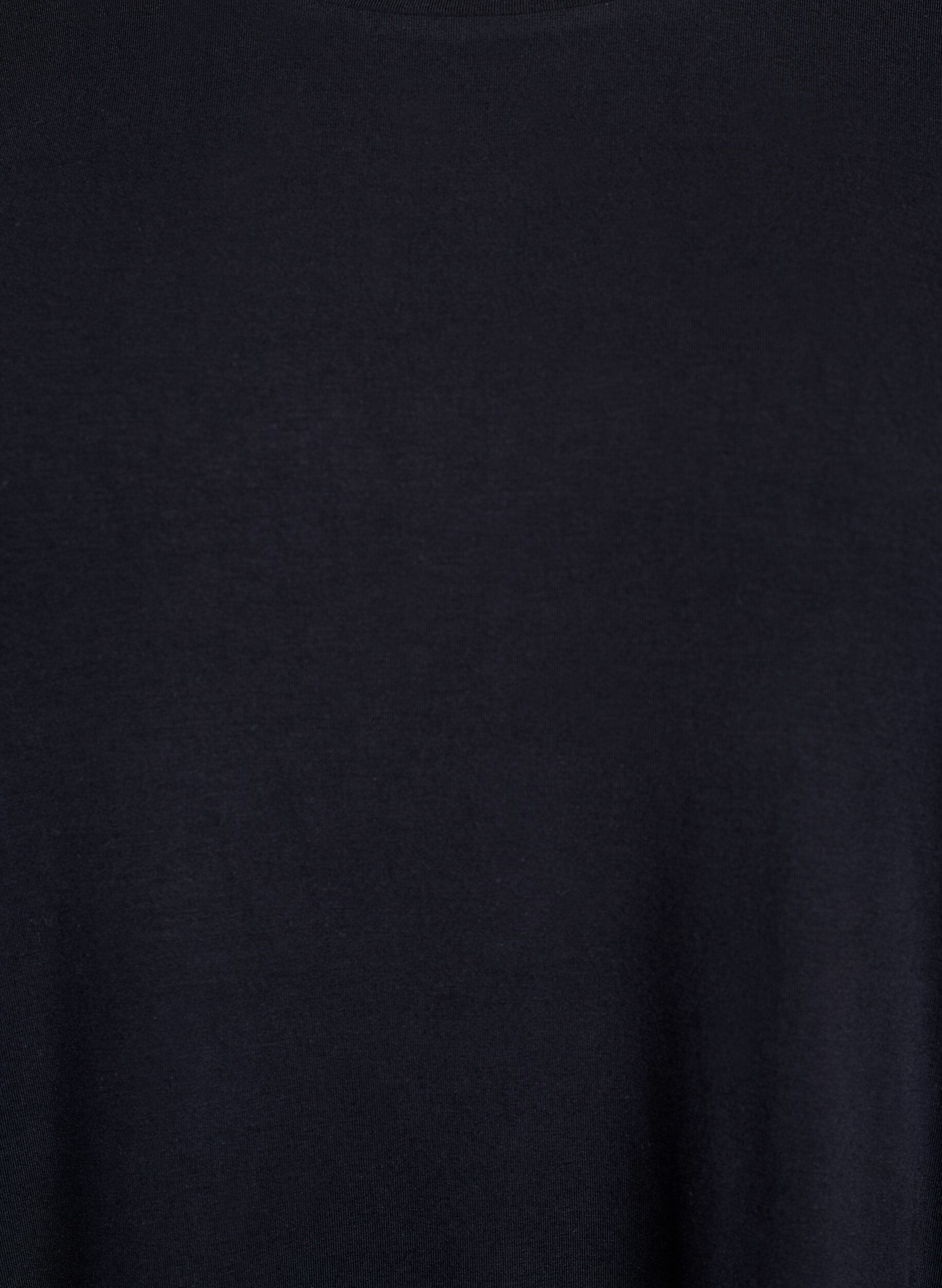 ZizziNachtblouse in modal met lange mouwen, Zwart, Packshot image number 2