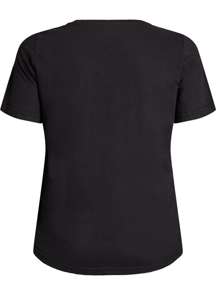 T-shirt imprim&eacute;, Noir, Packshot image number 1