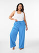 Gestreepte pyjamabroek met een high waist en wijde pijpen, Blauw, Model image number 0