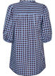 Tunic met ginghamruit en ruchekraag, Blauw, Packshot image number 1