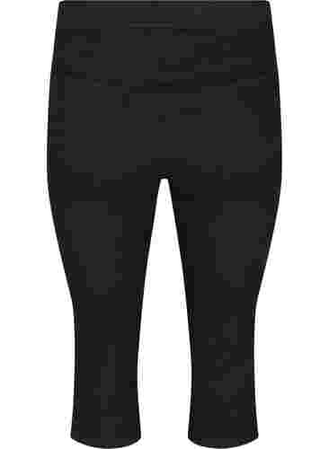 Driekwart broek in katoenmix, Black, Packshot image number 1