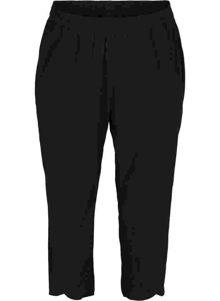 Pantalon court en coton, Black, Packshot image number 0