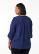 Blouse in katoenen mousseline met broderie anglaise, Blauw, Model image number 2