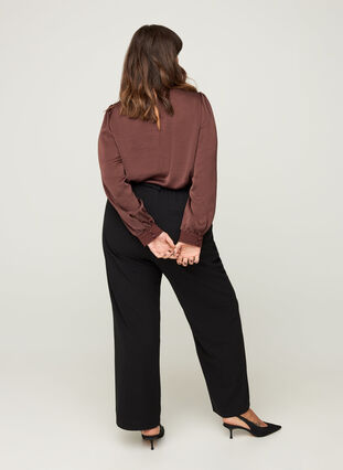 Pantalon avec ceinture, Black, Model image number 0