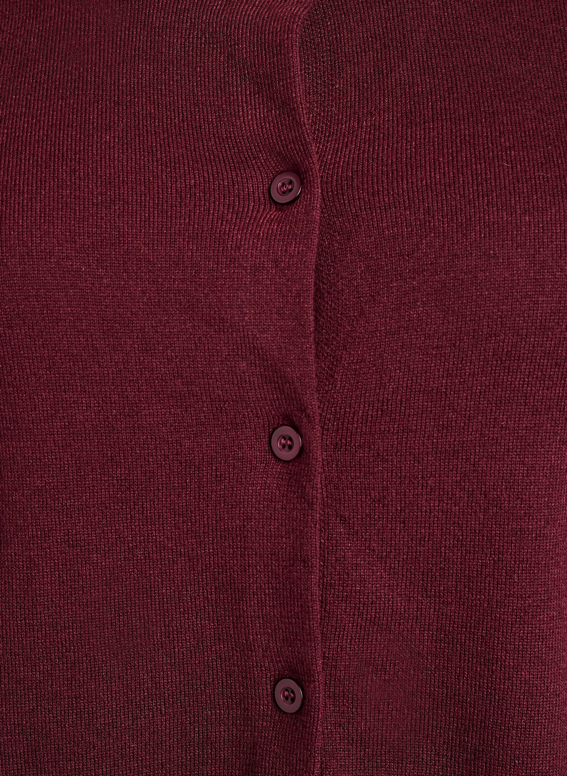 ZizziCardigan en maille fine avec col rond, Bordeaux, Packshot image number 2