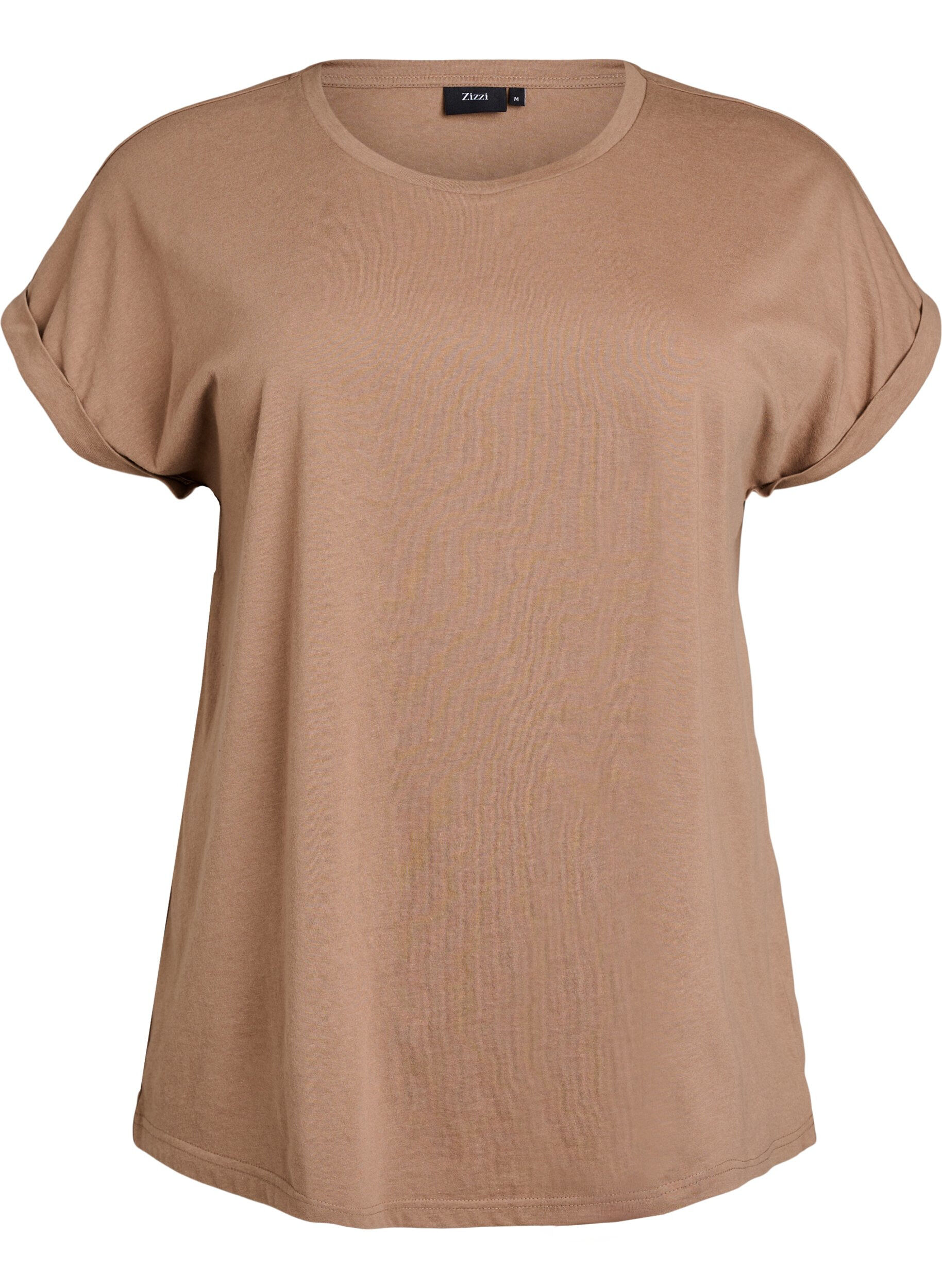 T-shirt &agrave; manches courtes en coton m&eacute;lang&eacute;