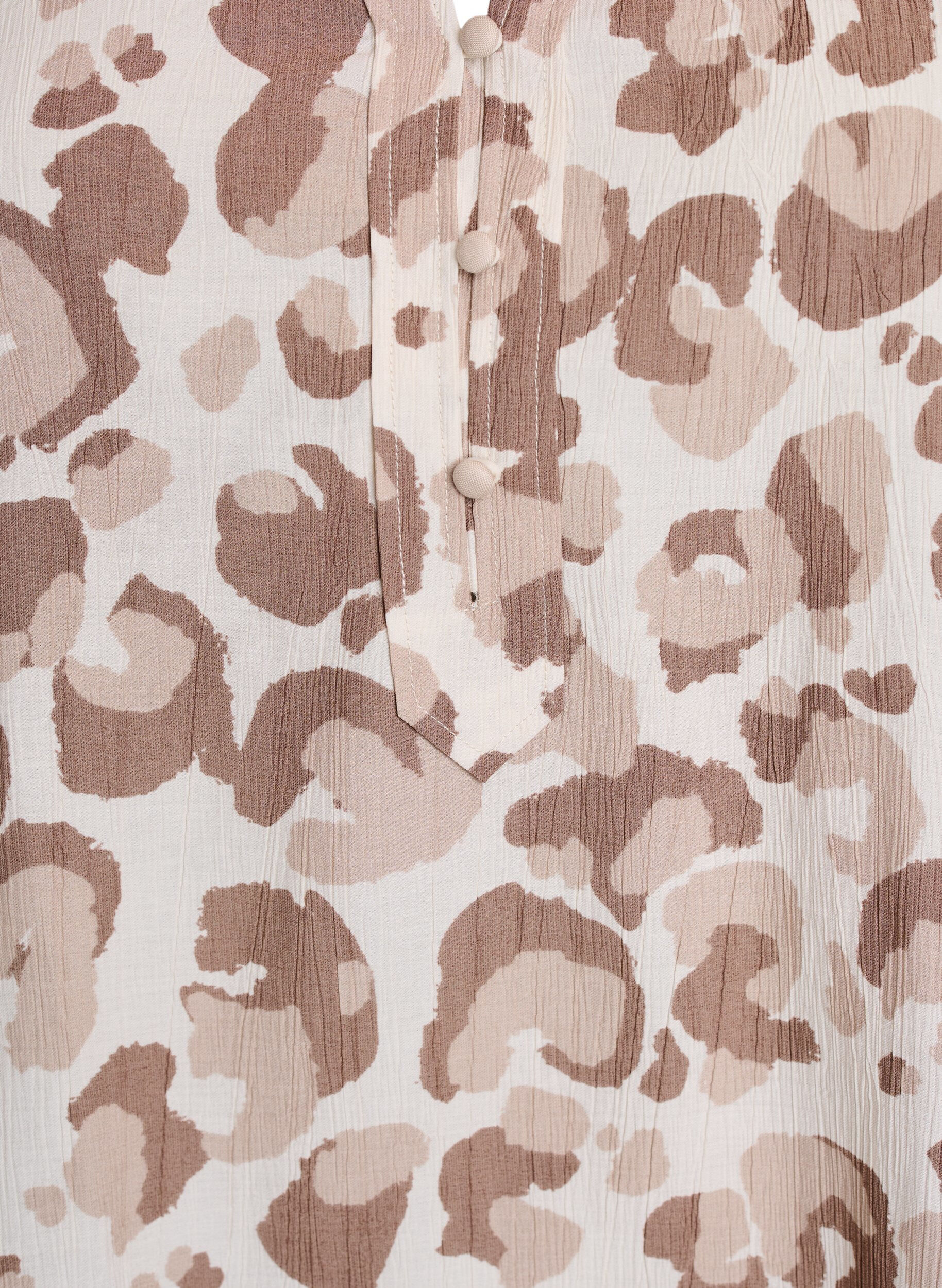 ZizziBlouse met luipaardprint en 1/2 mouwen, Wit, Packshot image number 2