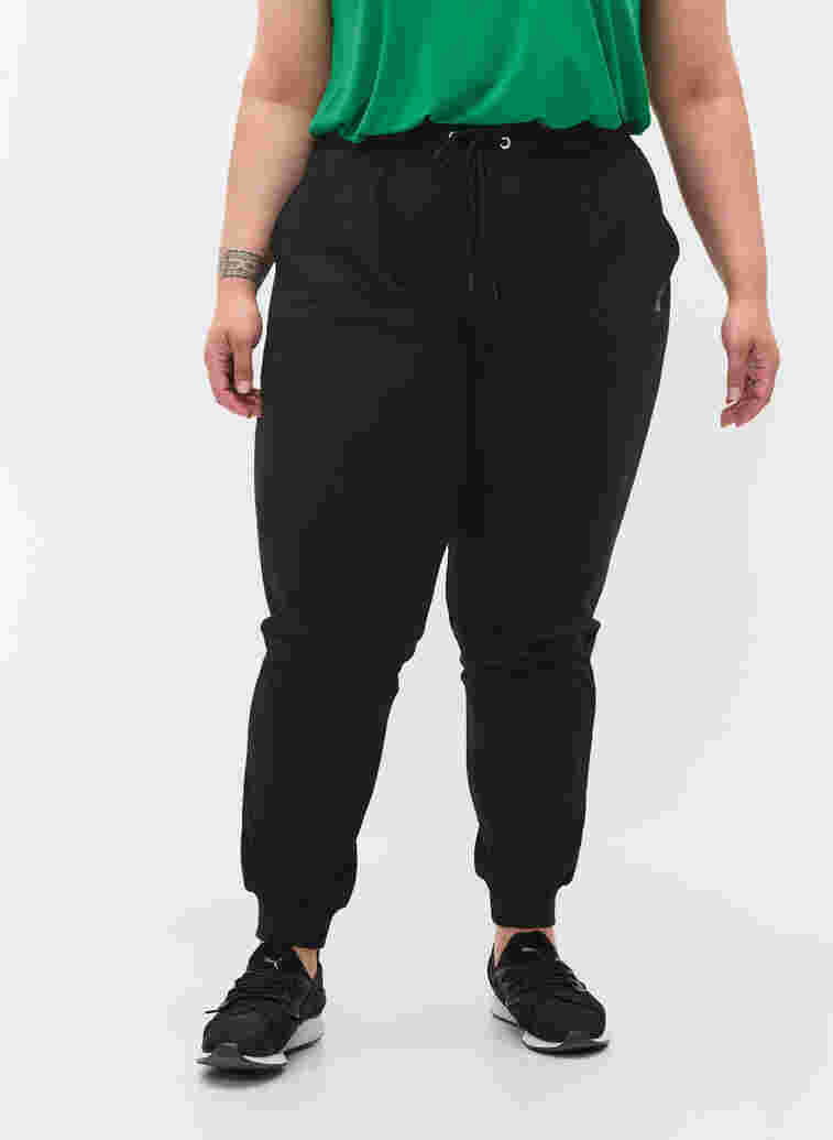 Pantalon de sport ample avec des poches, Black, Model image number 2