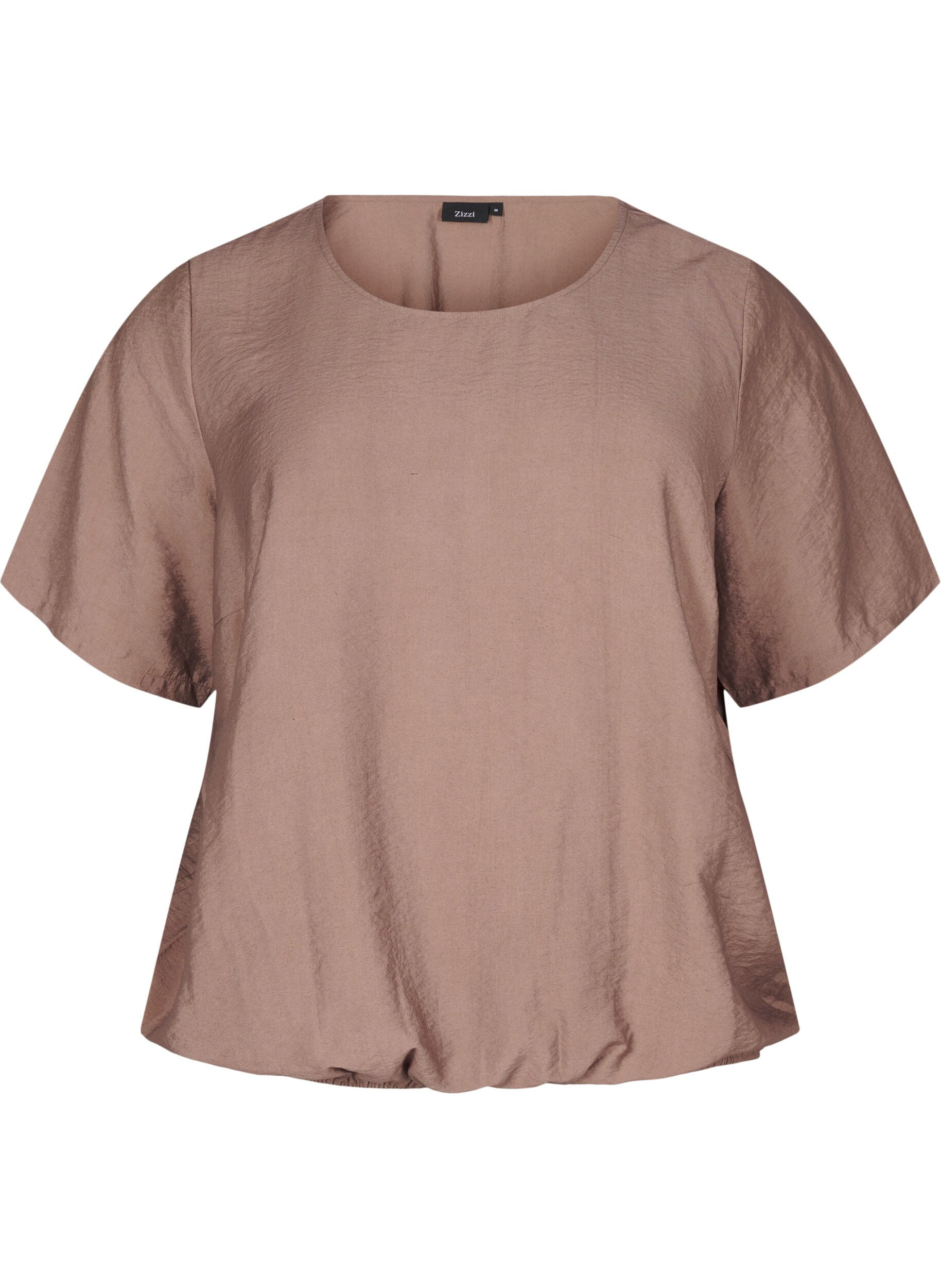 Blouse &agrave; manches courtes avec ourlet &eacute;lastique