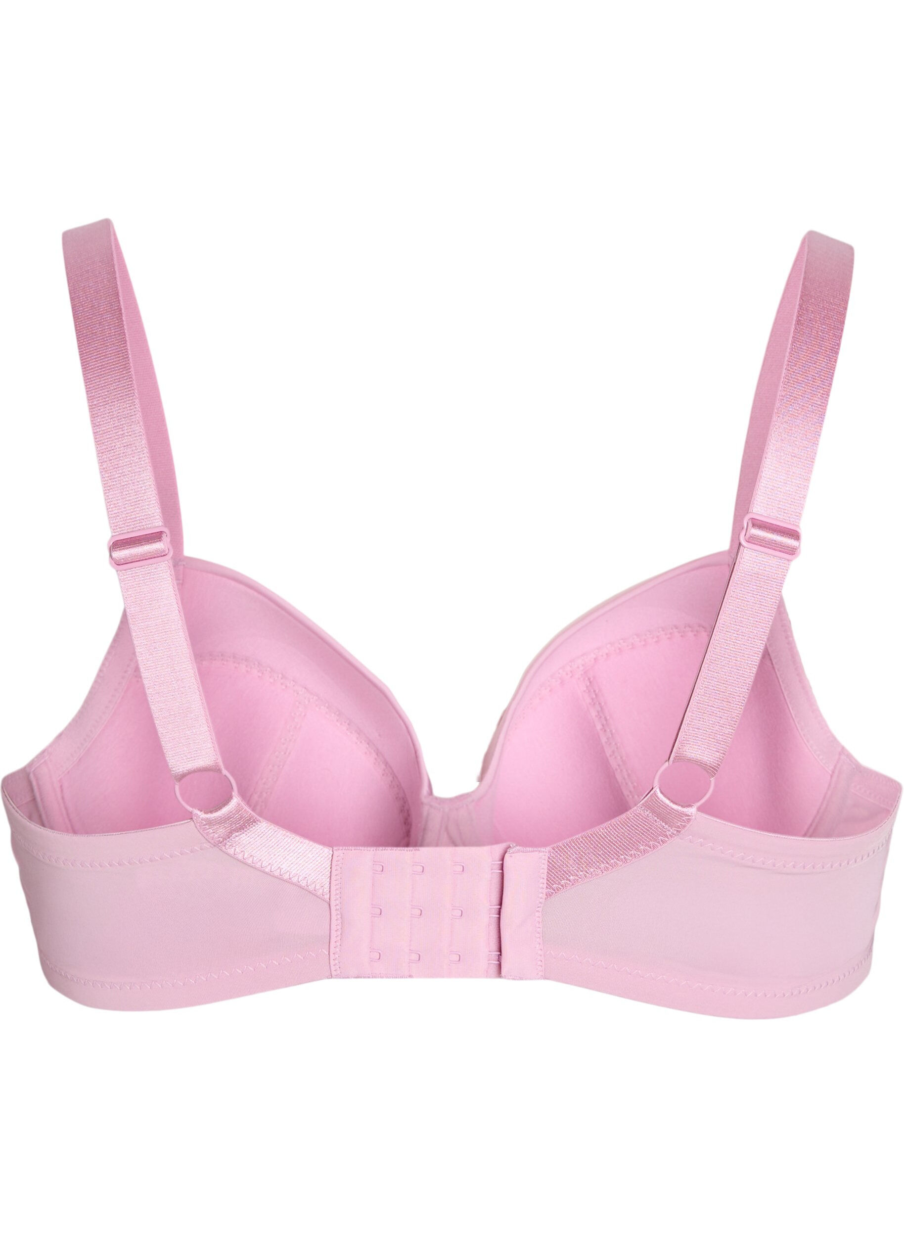 Zizzi Soutien-gorge rembourr&eacute; avec armatures et dentelle, Mauve, Packshot image number 1