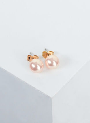 Boucles d'oreilles perles, Rose, Packshot image number 2