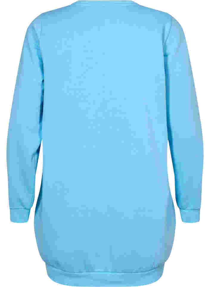 Sweat-shirt long avec imprimé de texte, Baltic Sea, Packshot image number 1