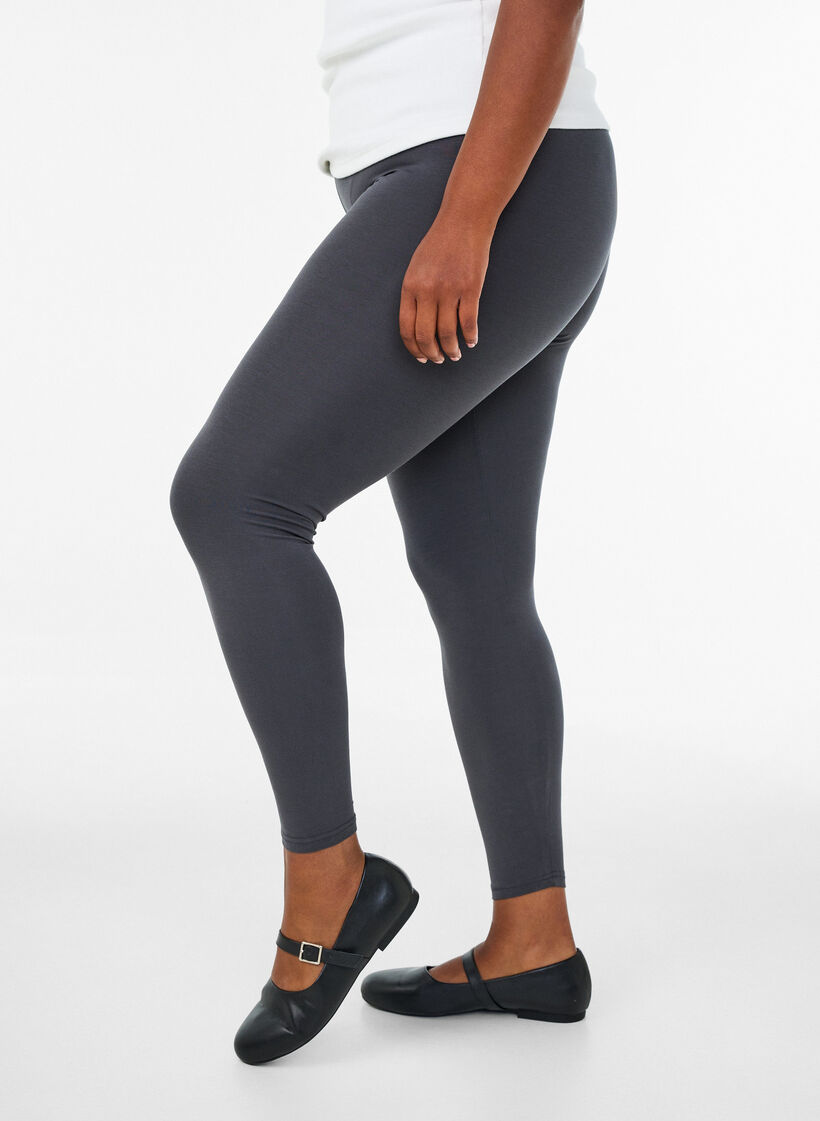 Leggings basiques en viscose, Gris anthracite, Model image number 0