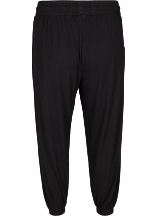 Pantalon d'entraînement ample avec poches en viscose, Black, Packshot image number 1