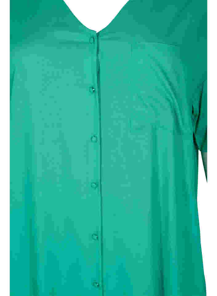 Robe chemise à manches courtes en viscose, Holly Green, Packshot image number 2