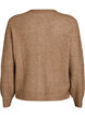 Vest van ribtricot met knopen, Bruin, Packshot image number 1