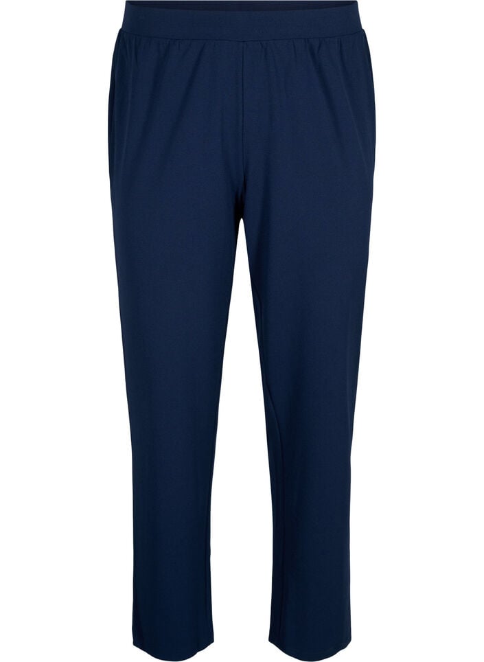Pantalon &agrave; coupe droite, Bleu, Packshot image number 0
