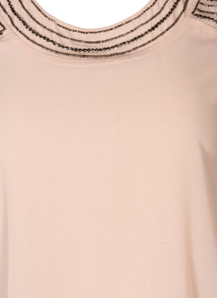 Chiffon blouse met korte mouwen, Rose Smoke, Packshot image number 2