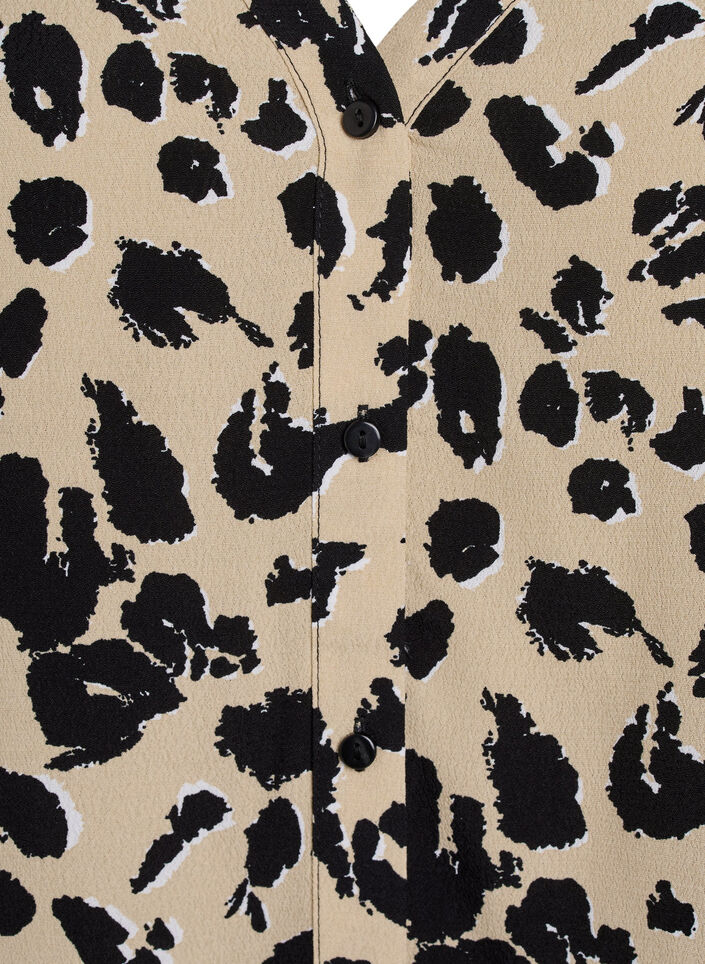 Chemisier en viscose à manches courtes, Beige, Packshot image number 2