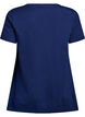 T-shirt &agrave; col rond et coupe &eacute;vas&eacute;e, Bleu, Packshot image number 1