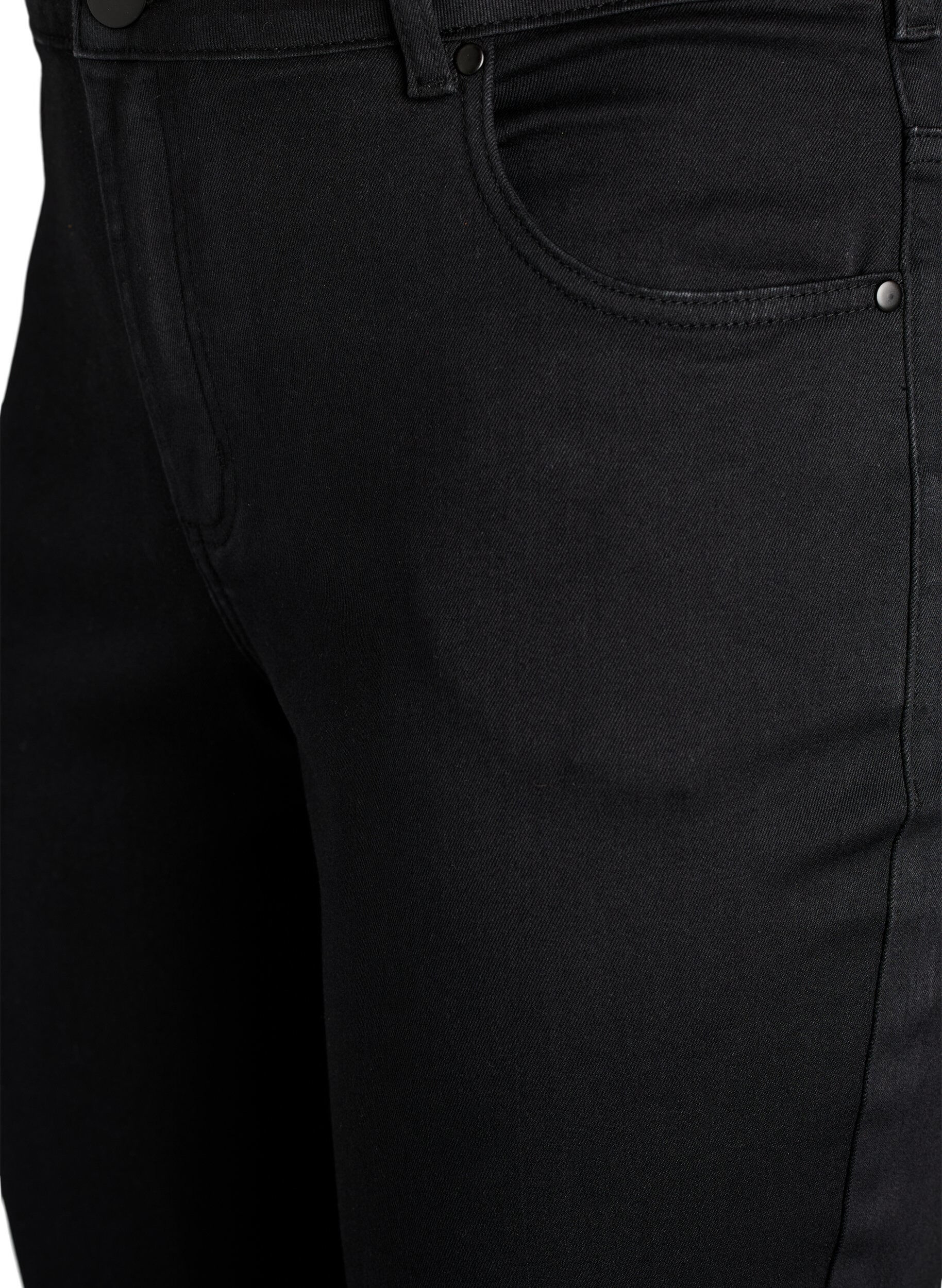 ZizziSlim fit Emily jeans met normale taille, Zwart, Packshot image number 2