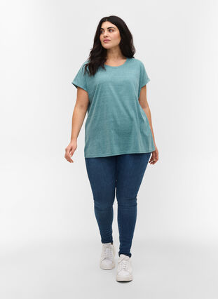 T-shirt chiné en coton, Dragonfly Melange, Model image number 2