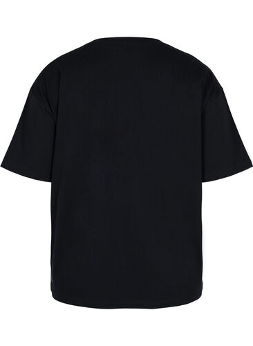 T-shirt de sport en coton, Black, Packshot image number 1