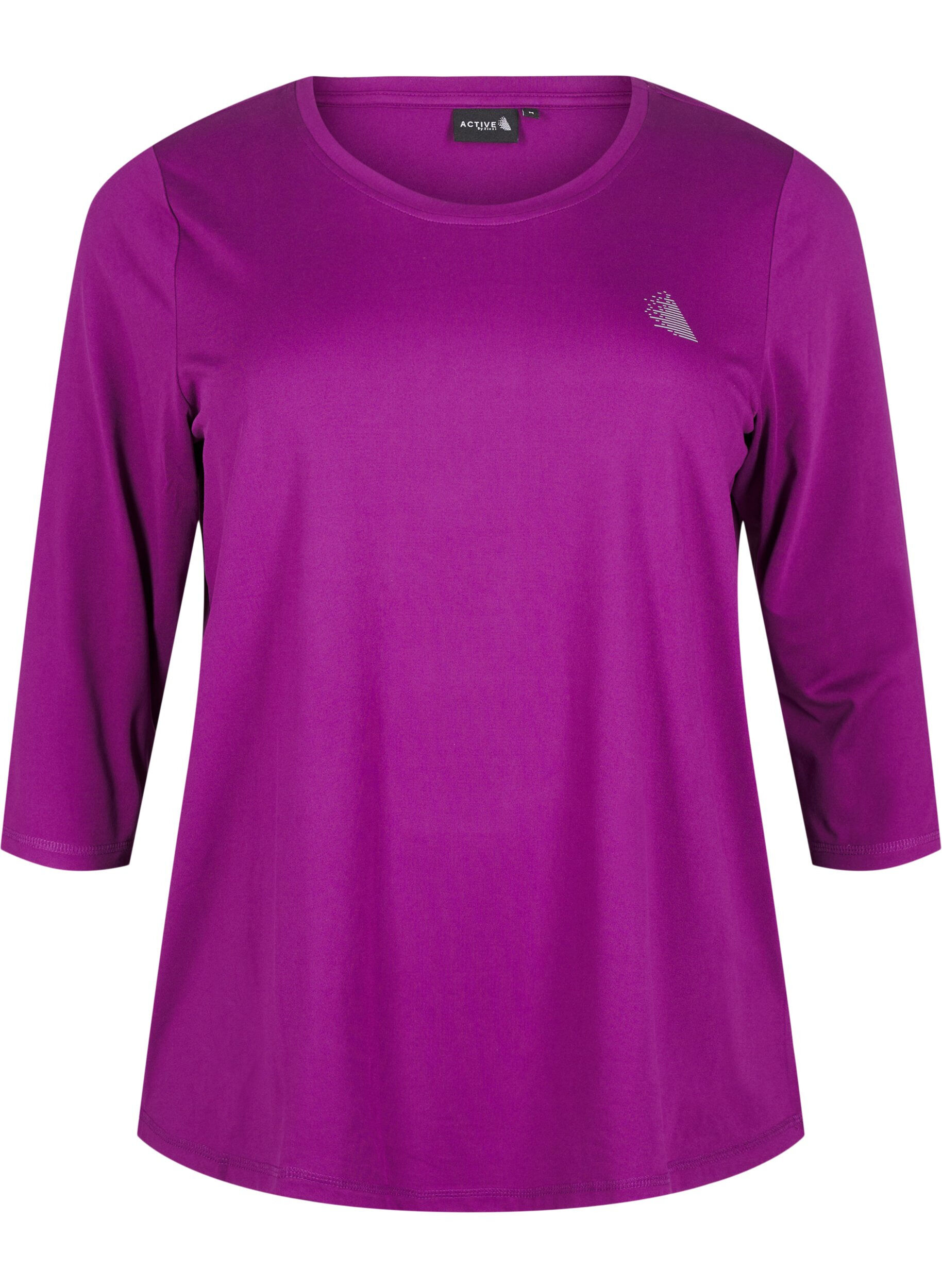 ZizziWork-out top met 3/4 mouwen, Paars, Packshot image number 0